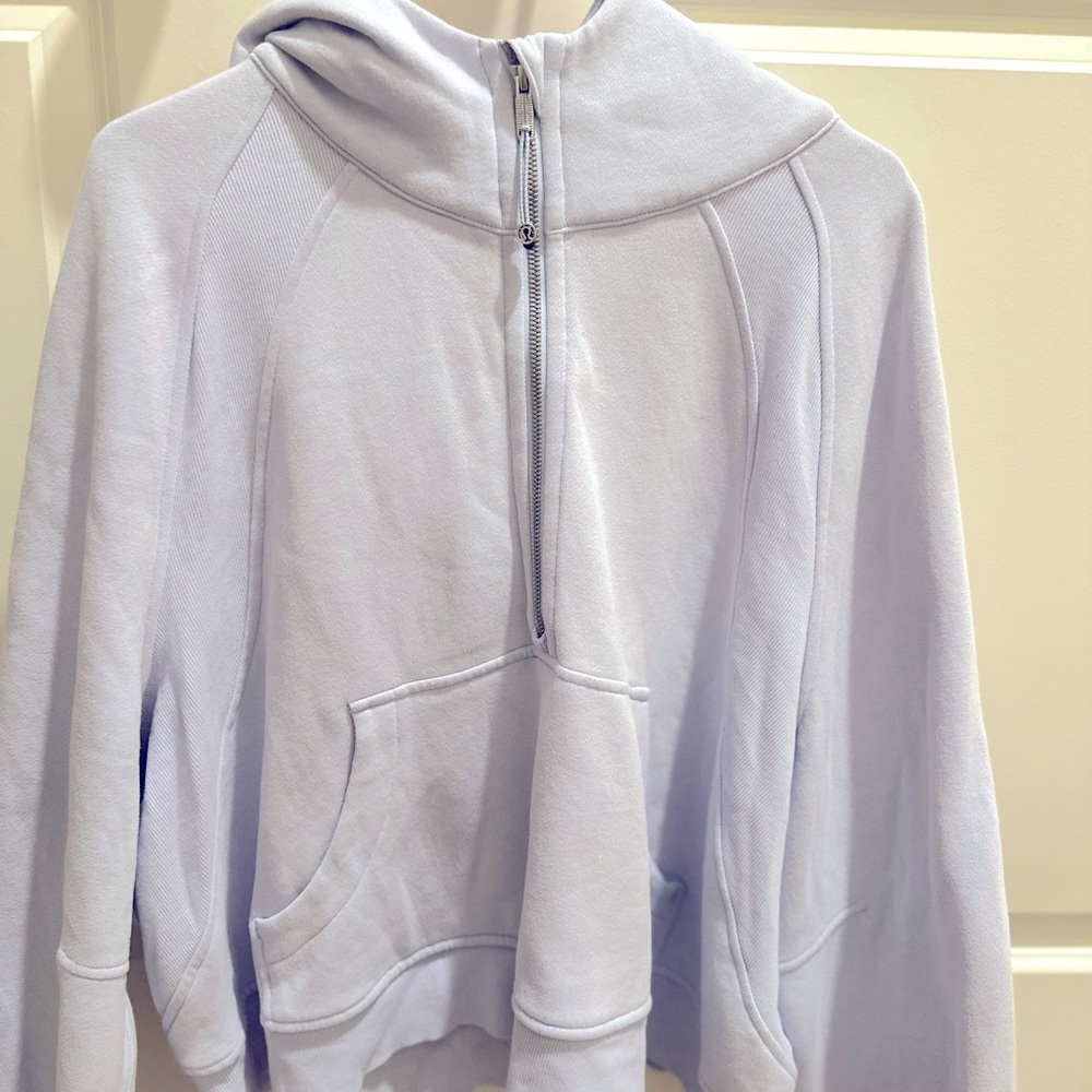 Lululemon Scuba Oversized Half-Zip Hoodie/Pastel Blue🤎